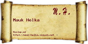 Mauk Helka névjegykártya